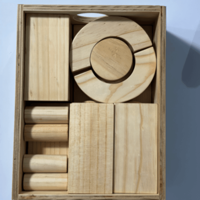 Bloques de Construcción de Madera Natural - 30 Piezas - Imagen 1