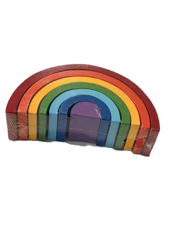Arcoíris Waldorf de Madera de 7 Arcos | Juguete Apilable Montessori - Imagen 3