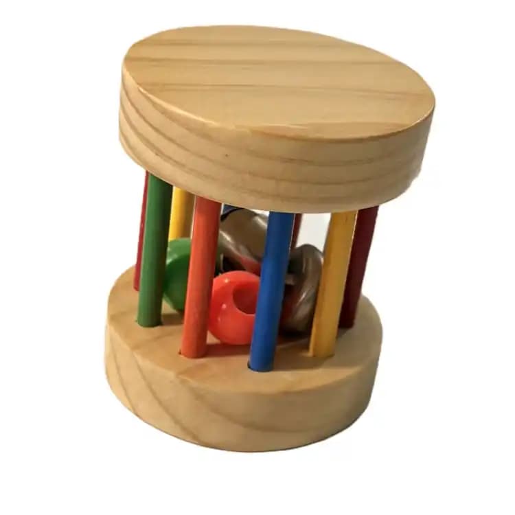 Sonajero de Madera Montessori para Bebés - Estimulación Temprana - Imagen 1