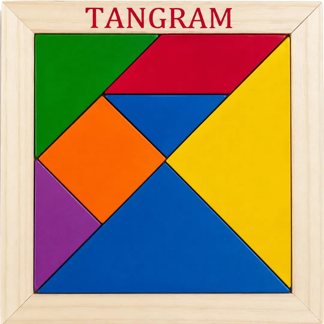 Tangram 20x20 madera gruesa - Imagen 2