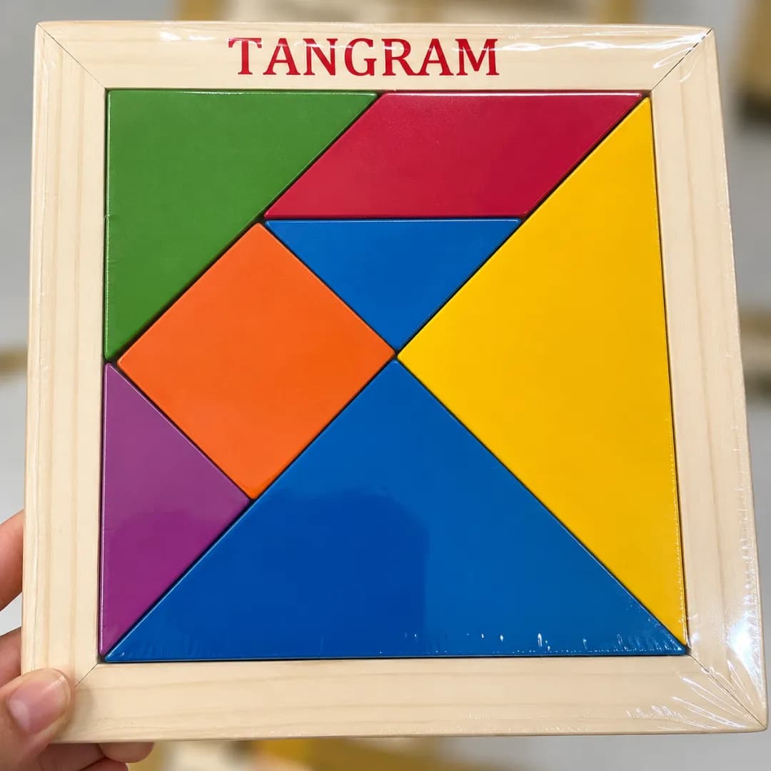 Tangram 20x20 madera gruesa - Imagen 1