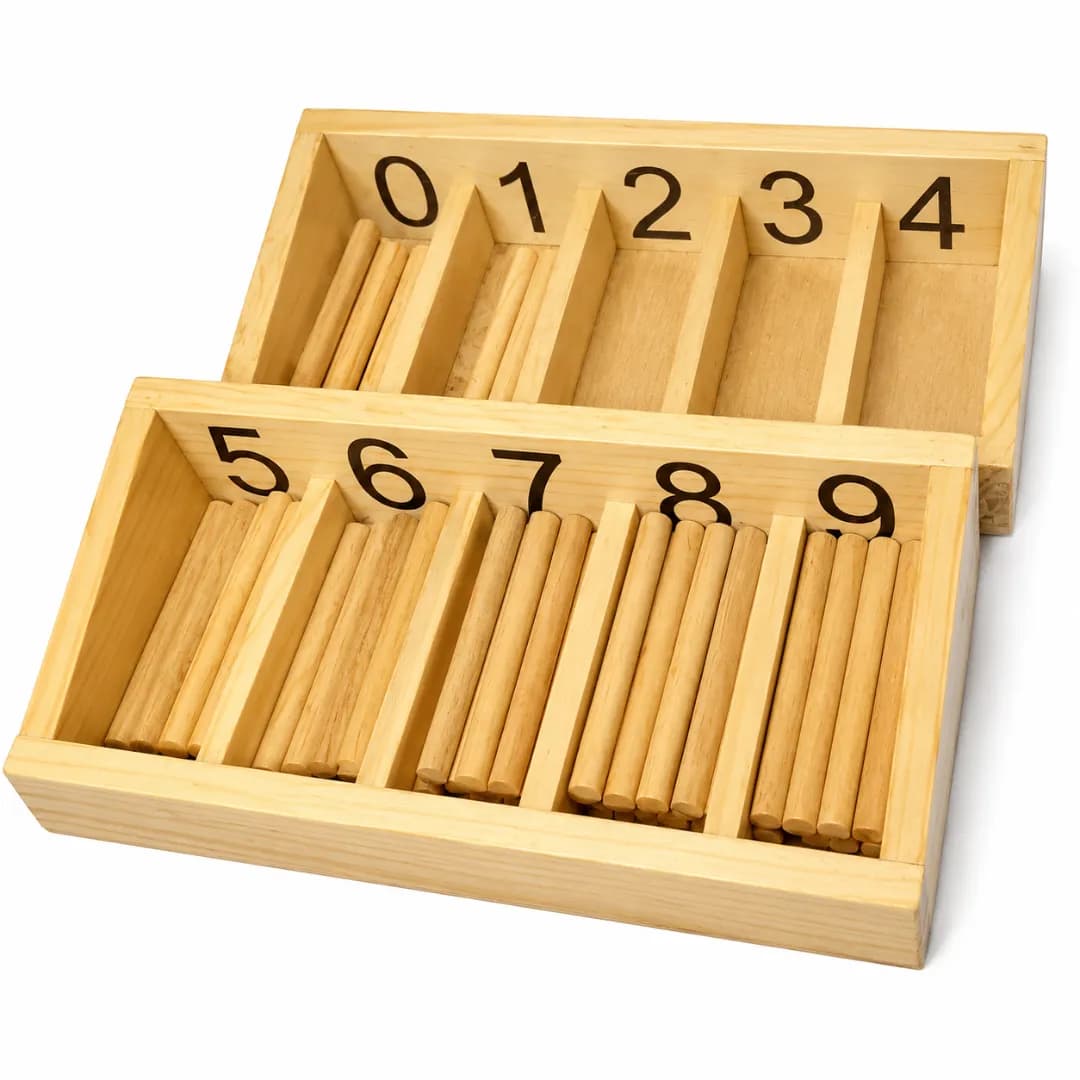 Juego Didáctico de Conteo Montessori de Madera para Niños - Imagen 1