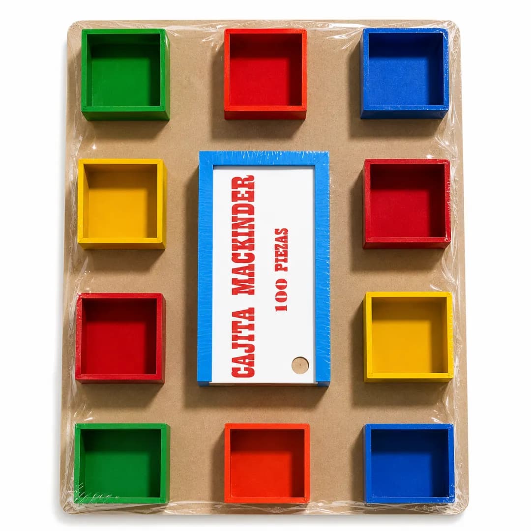Caja Mackinder de Madera - 100 Piezas para Aprender Jugando - Imagen 1