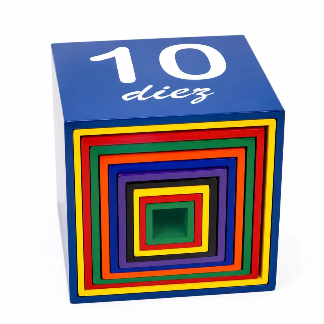 Cubos Apilables del 1 al 10 (Madera) - Imagen 2