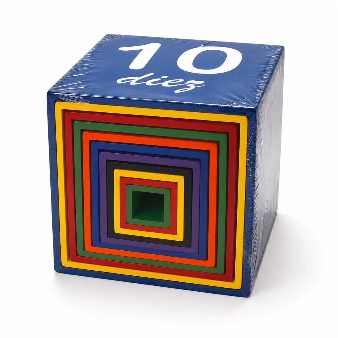 Cubos Apilables del 1 al 10 (Madera) - Imagen 3