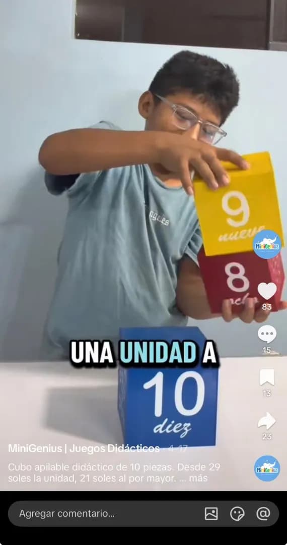 Cubos Didácticos Apilables de Números para Niños - Imagen 1