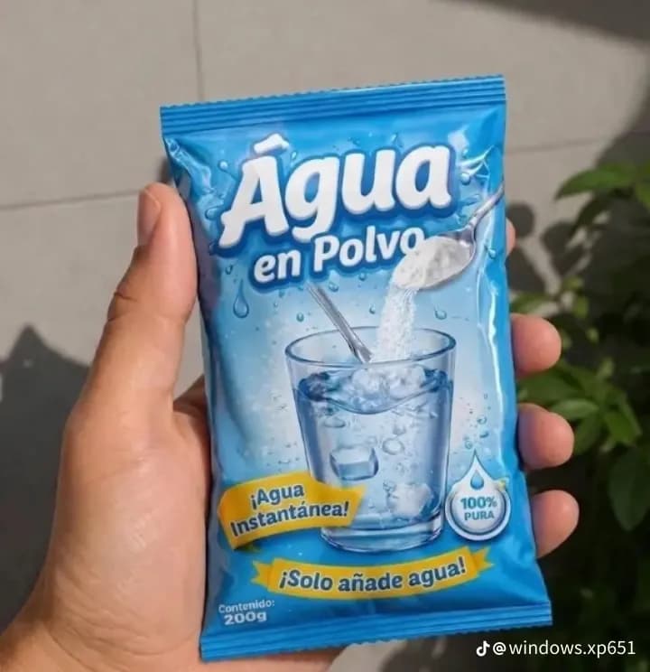 Agua en Polvo Instantánea - ¡Solo añade agua! - Imagen 1