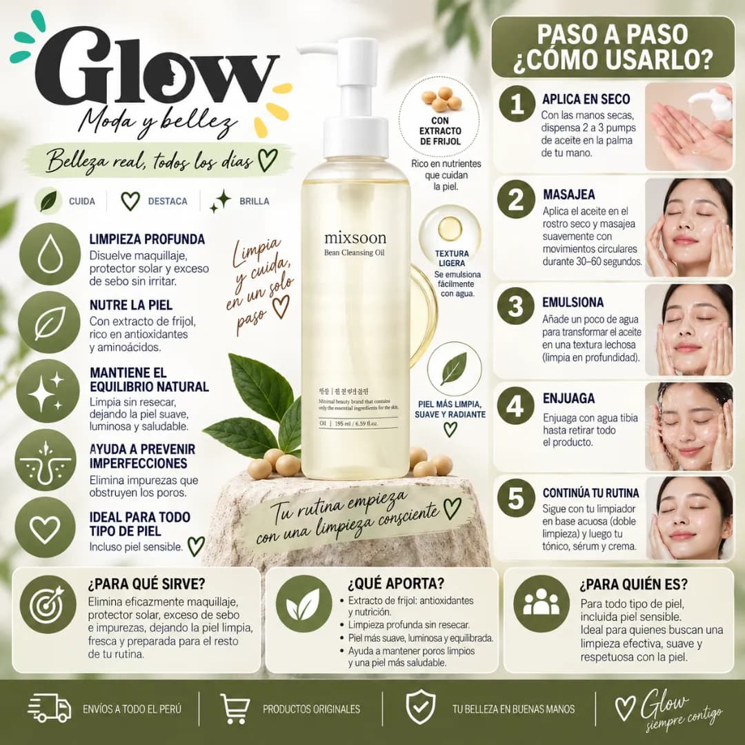 Mixsoon - Bean Cleansing Oil -195ML - Imagen 2
