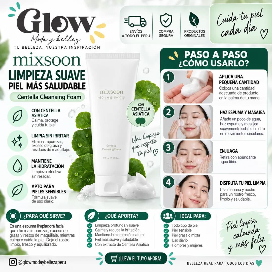 Mixsoon - Centella Cleansing Foam - Imagen 2