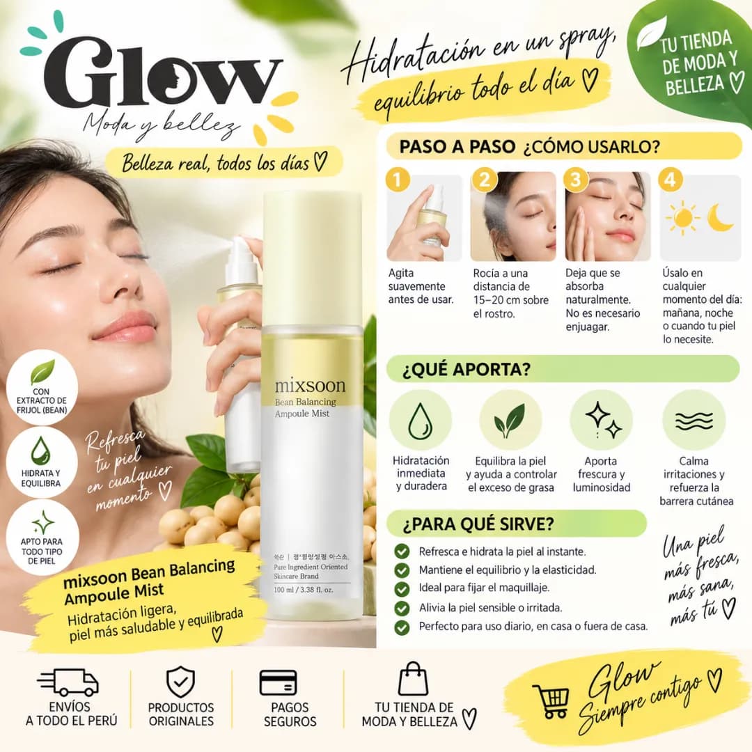 Mixsoon - Bean Balancing Ampoule Mist - Imagen 2