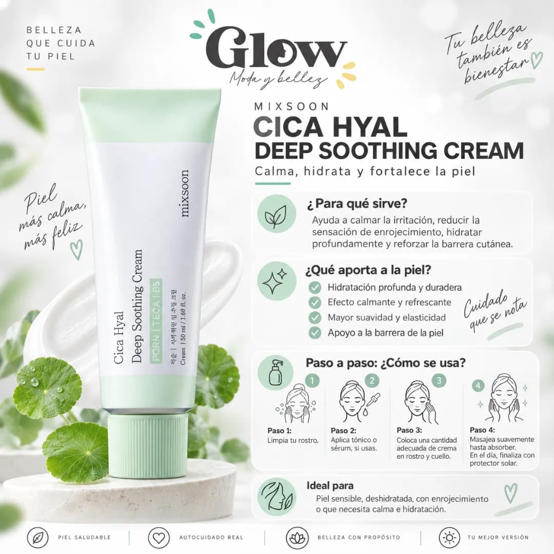 Mixsoon - Cica Hyal Deep Soothing Cream - Imagen 2