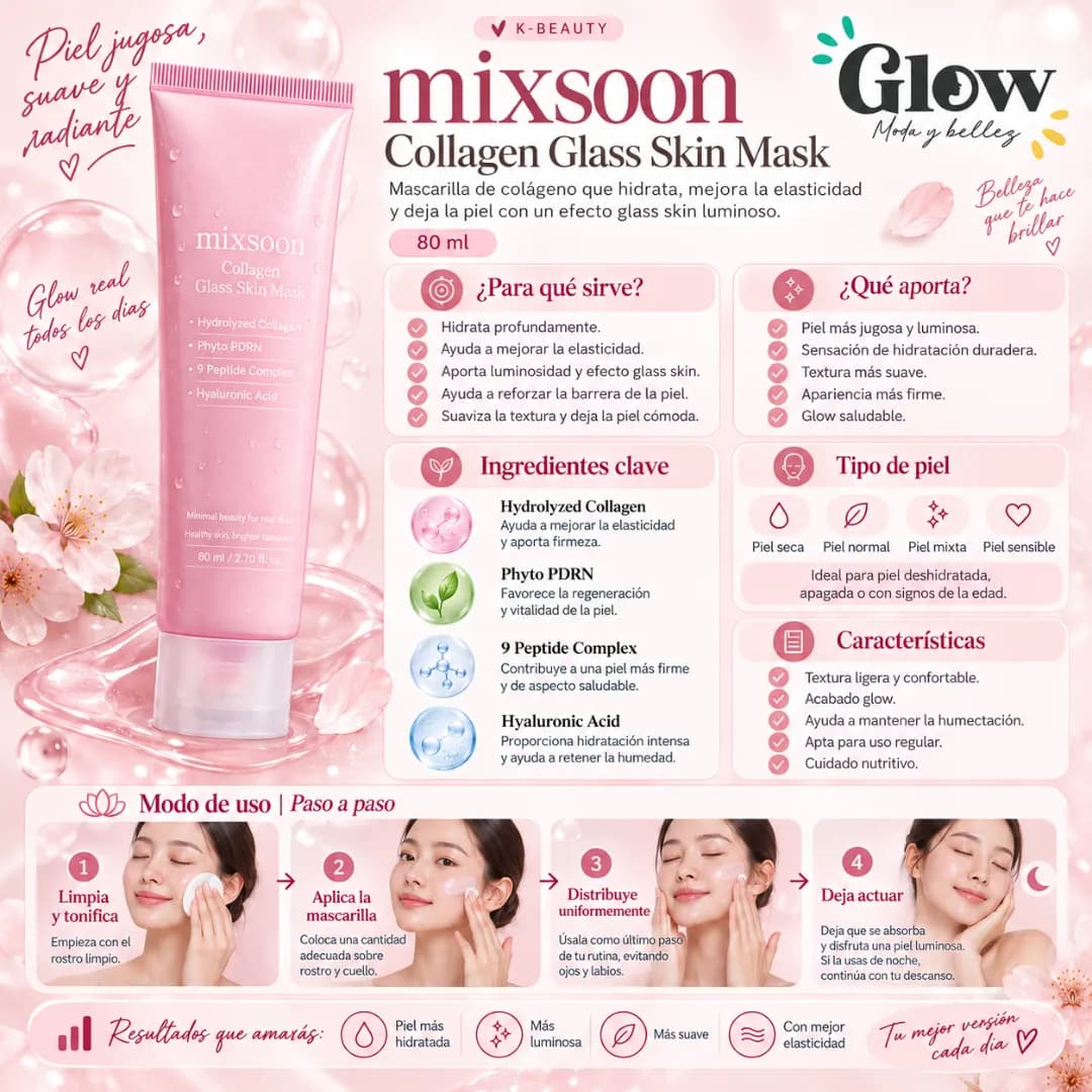 Mixsoon - Collagen Glass Skin Mask - Imagen 2