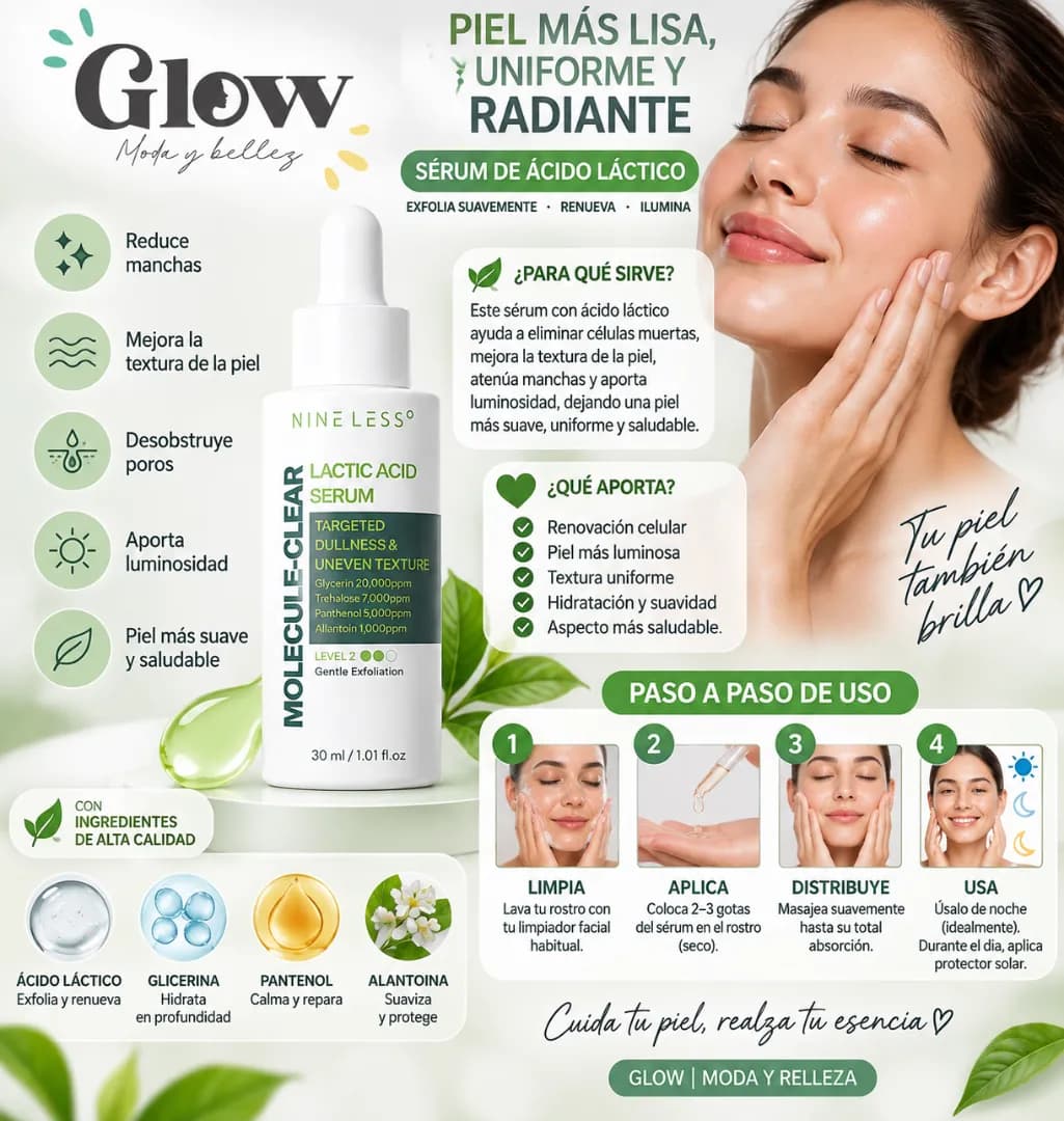 Nineless - Molecule-Clear Lactic Acid Serum - Imagen 2