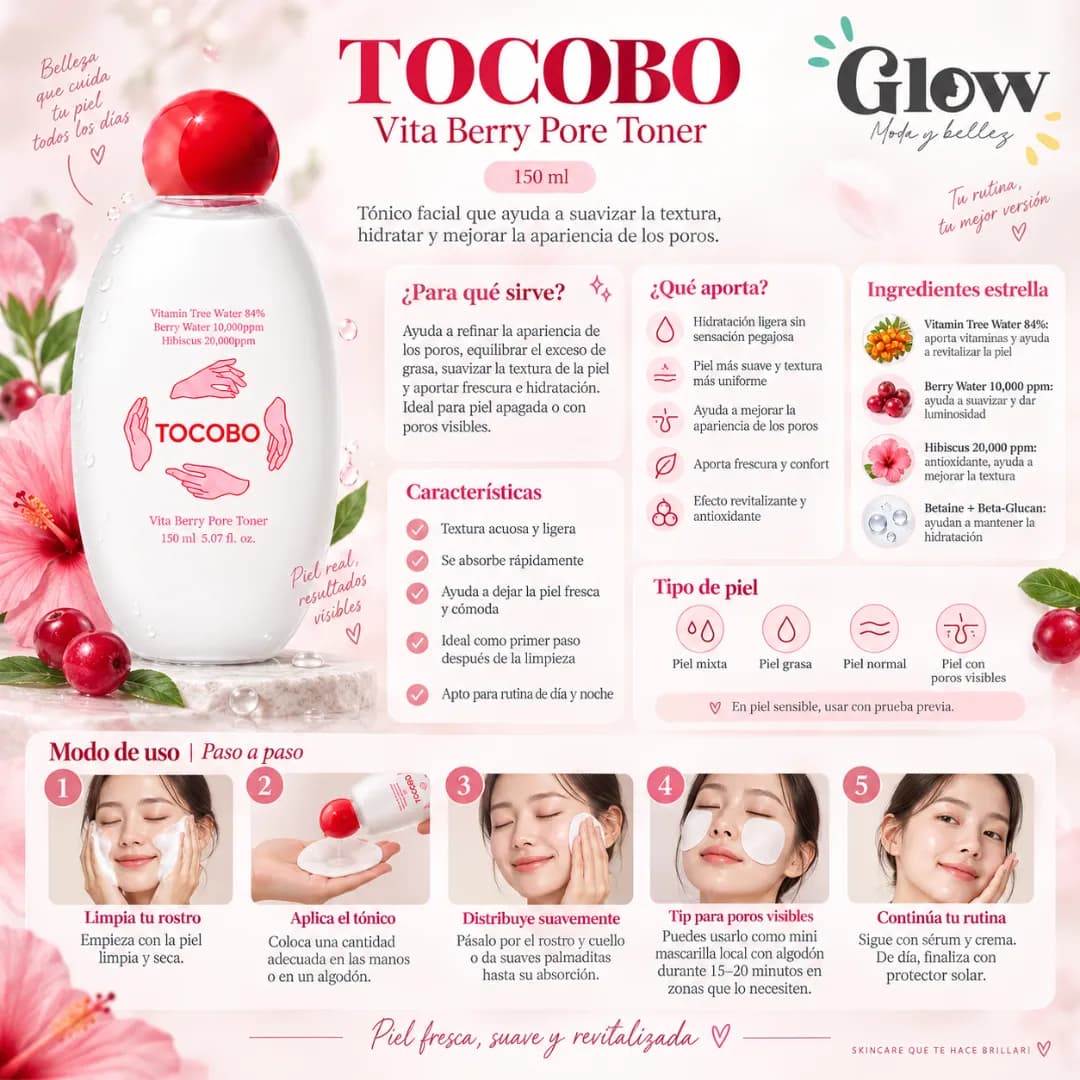 TOCOBO - Vita Berry Pore Toner - Imagen 2