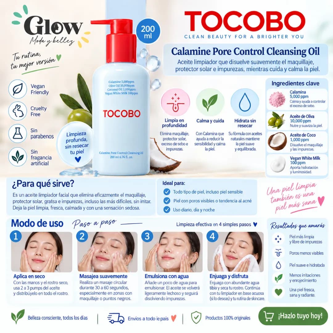 TOCOBO - Calamine Pore Control Cleansing Oil - Imagen 2
