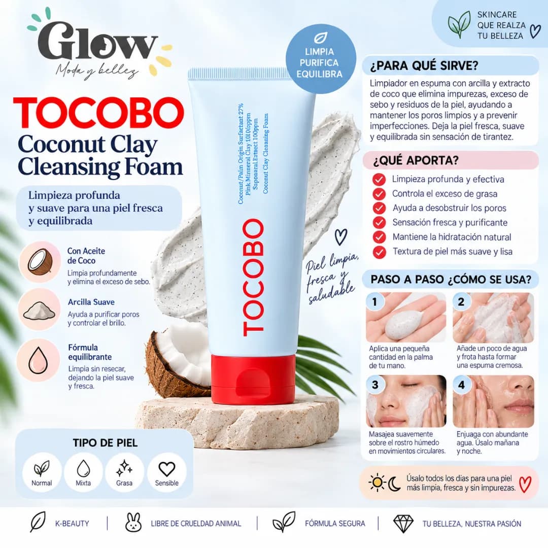 TOCOBO Coconut Clay Cleansing Foam - Imagen 2