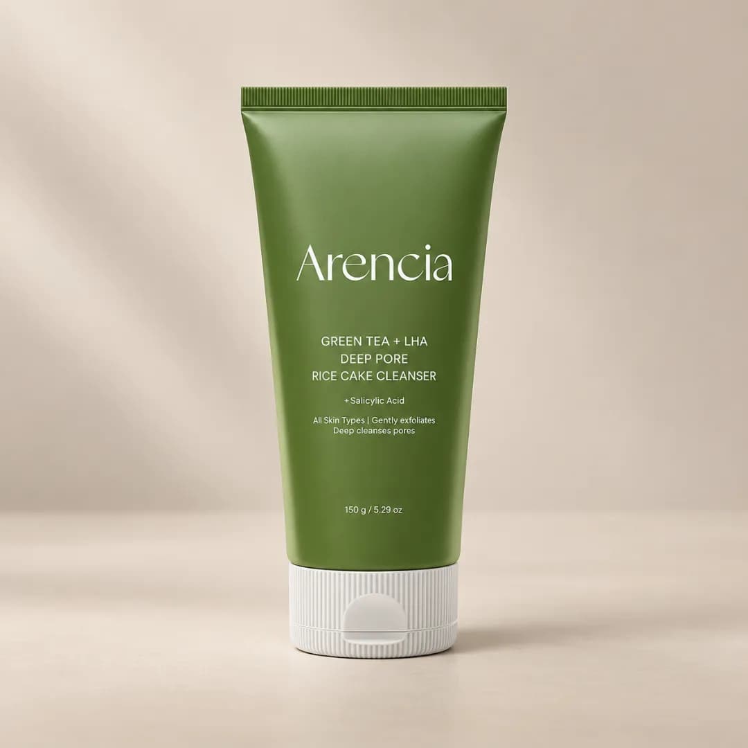 Green Tea + LHA Deep Pore Rice Cake Cleanser - Imagen 1