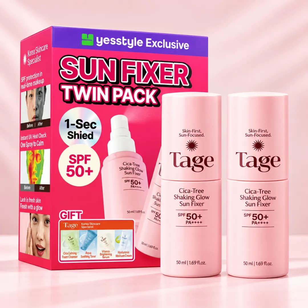 Tage - Paquete Doble de Fijador de Maquillaje Cica-Tree Shaking Glow Sun - Imagen 1