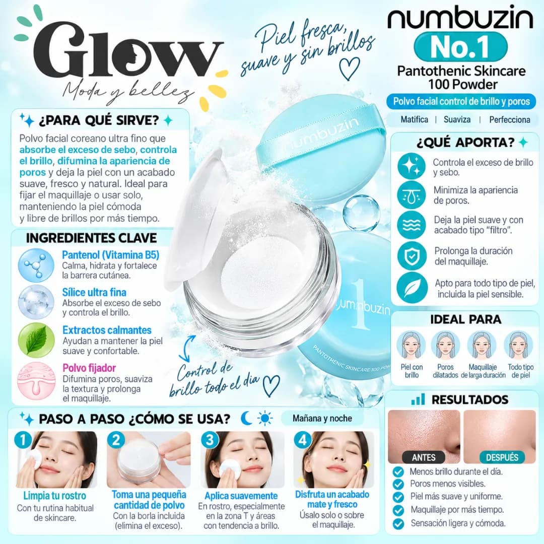 Numbuzin - No. 1 Pantothenic Skincare 100 Blur Powder - Imagen 2