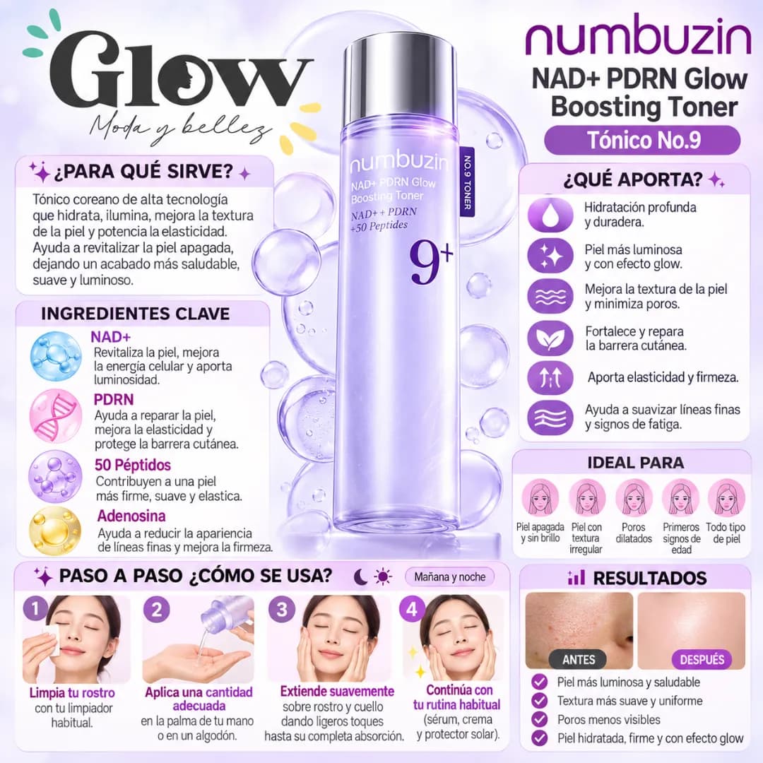 Numbuzin - No.9 NAD PDRN Boosting Toner - Imagen 2