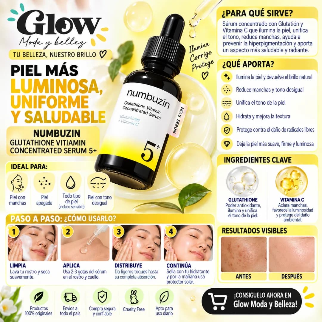 Numbuzin - Glutathione Vitamin Concentrated Serum - Imagen 2