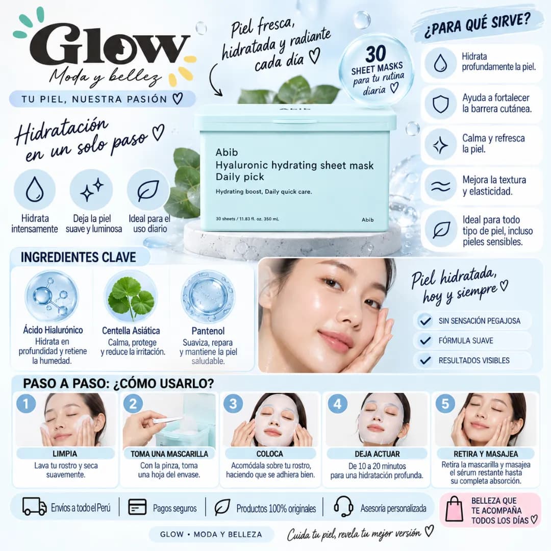 Abib - Hyaluronic Hydrating Sheet Mask Daily Pick - Imagen 2