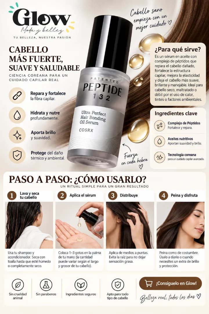 Cosrx - Peptide-132 Ultra Perfect Hair Bonding Oil Serum - Imagen 2
