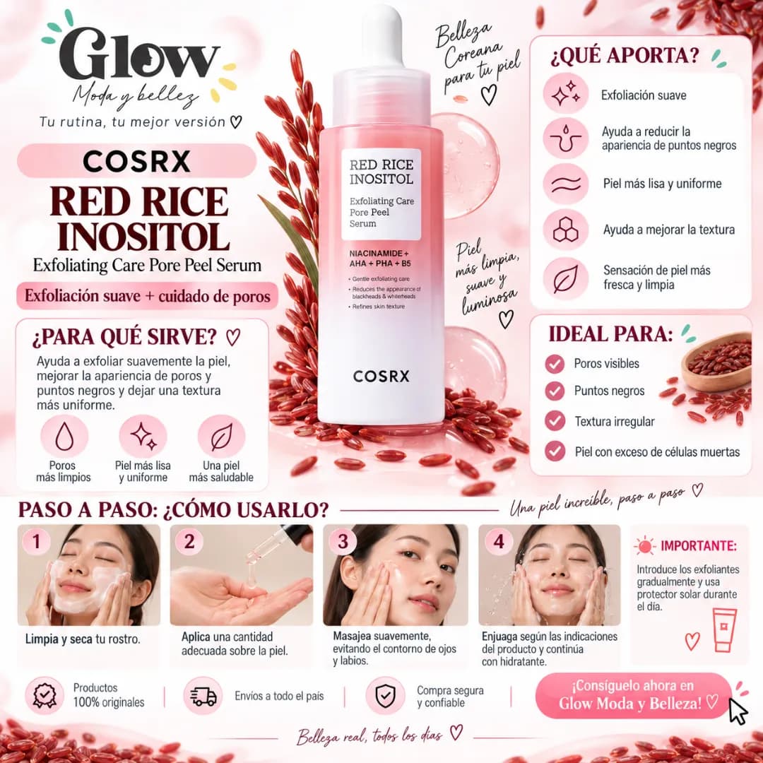 Cosrx - Red Rice Inositol Exfoliating Care Pore Peel Serum - Imagen 2