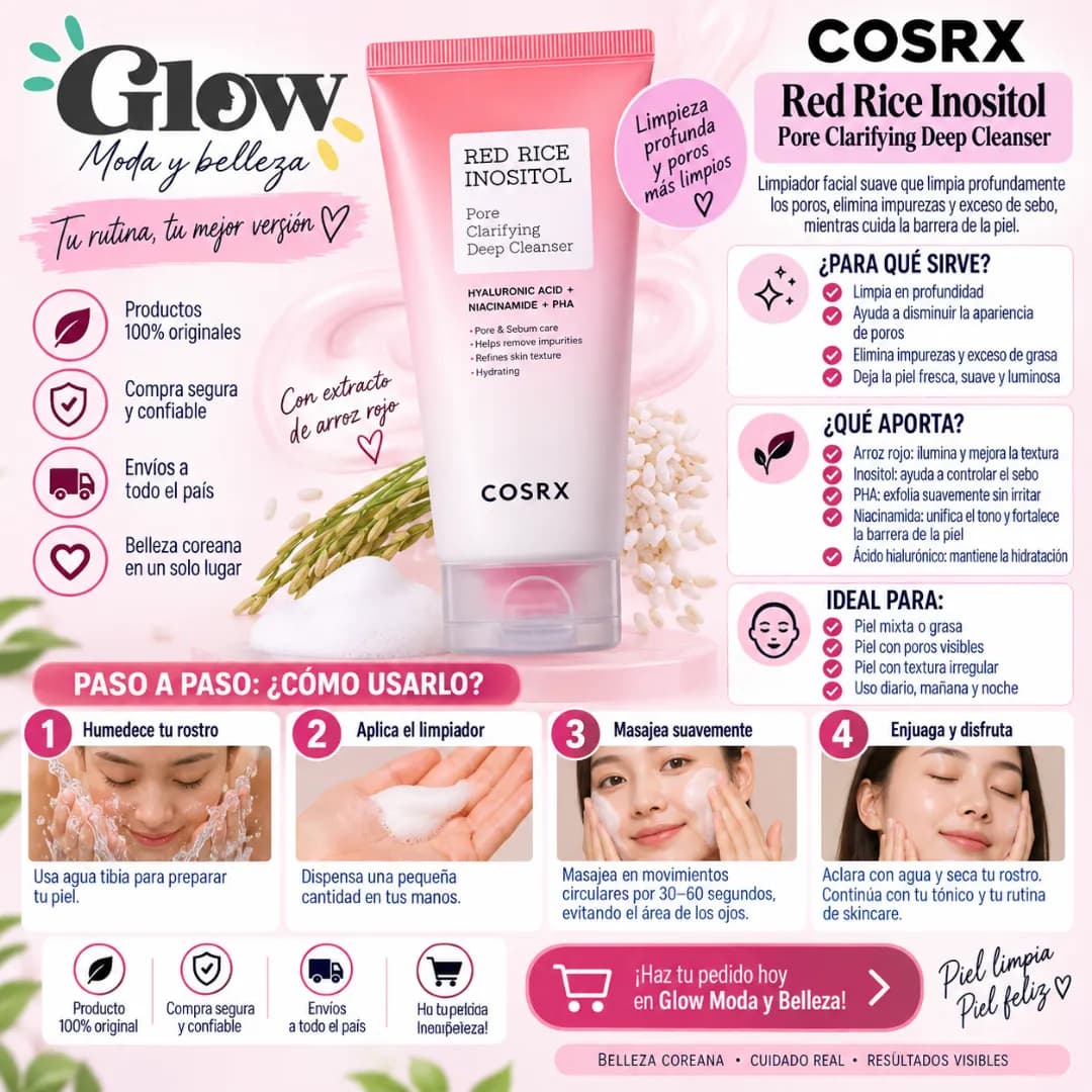 Cosrx - Red Rice Inositol Pore Clarifying Deep Cleanser - Imagen 2