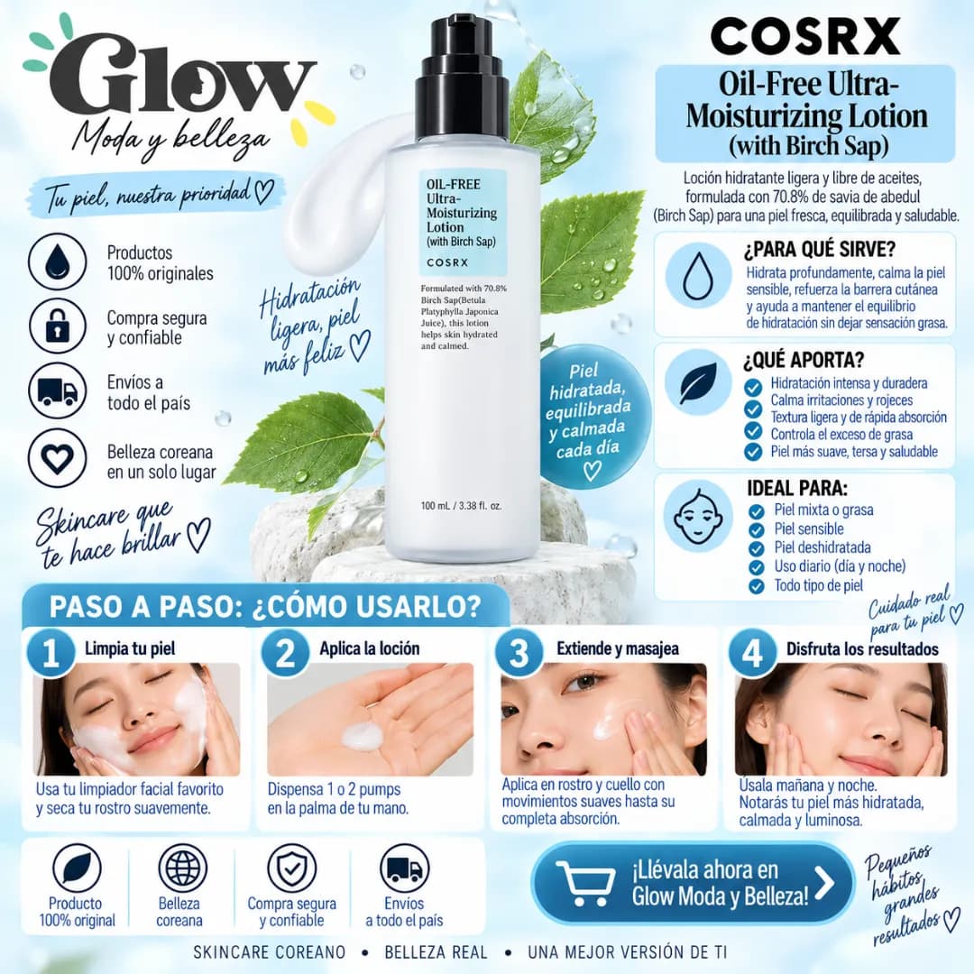 Cosrx - Oil Free Ultra Moisturizing Lotion with Birch Sap - Imagen 2