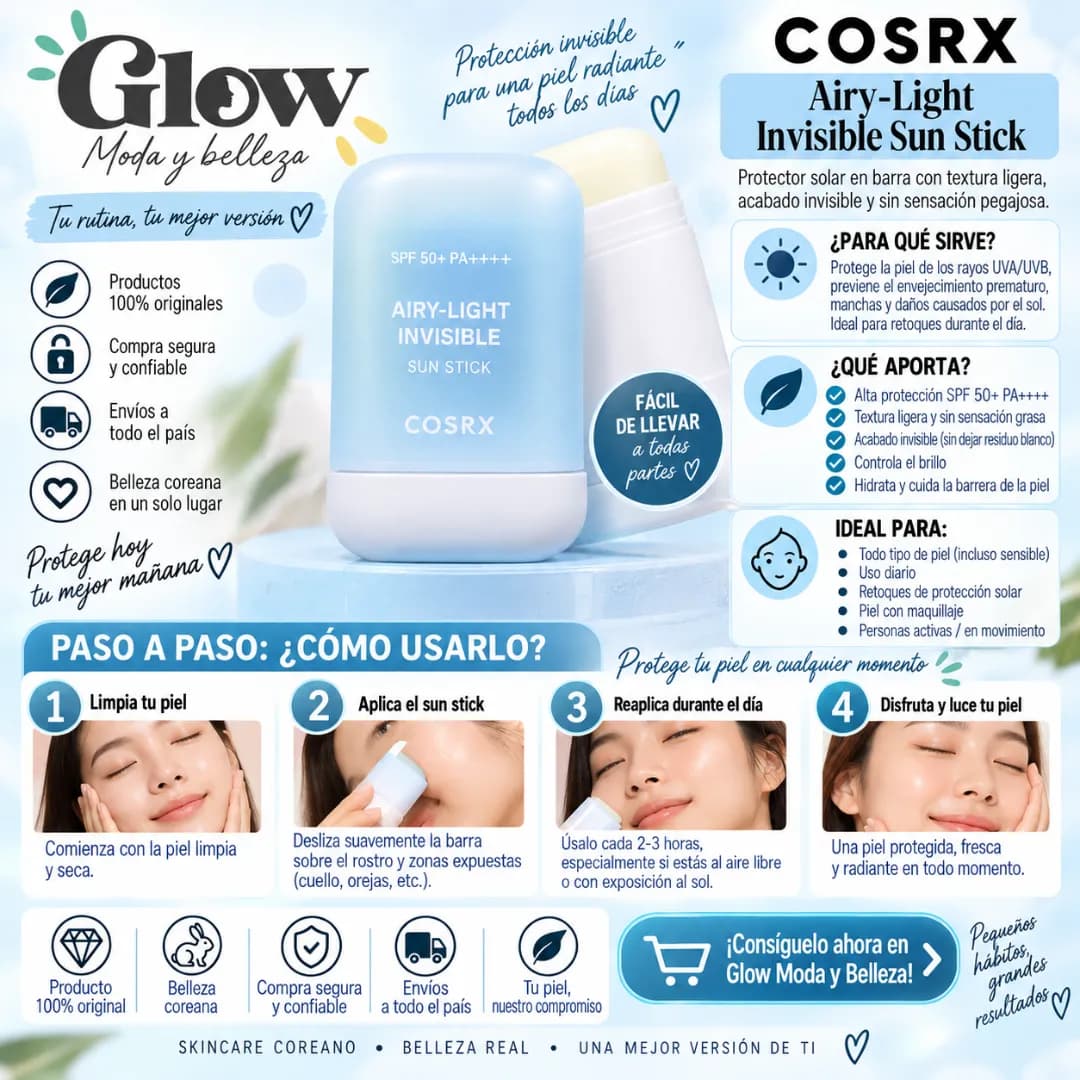 Cosrx - Airy-Light Invisible Sun Stick - Imagen 2