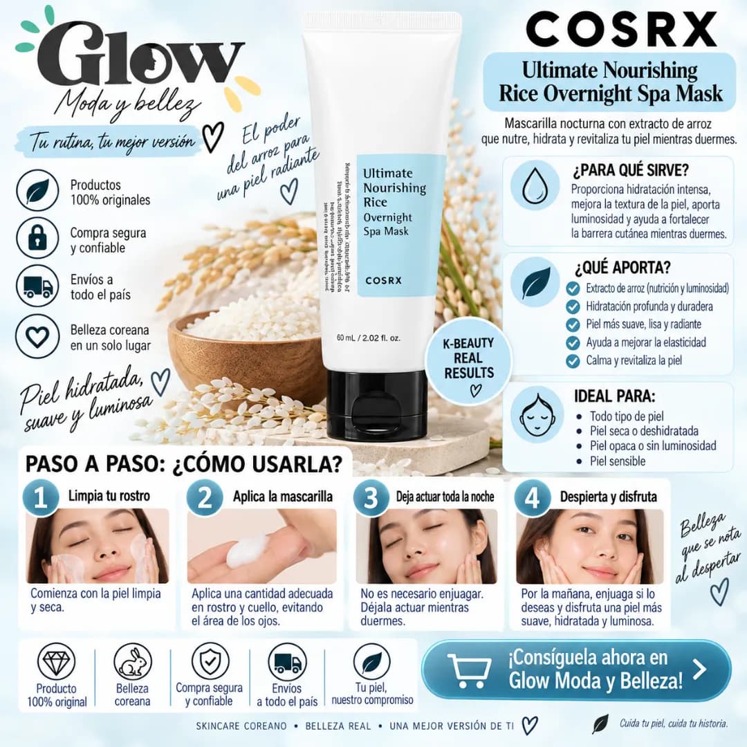 Cosrx - Ultimate Nourishing Rice Overnight Spa Mask - Imagen 2