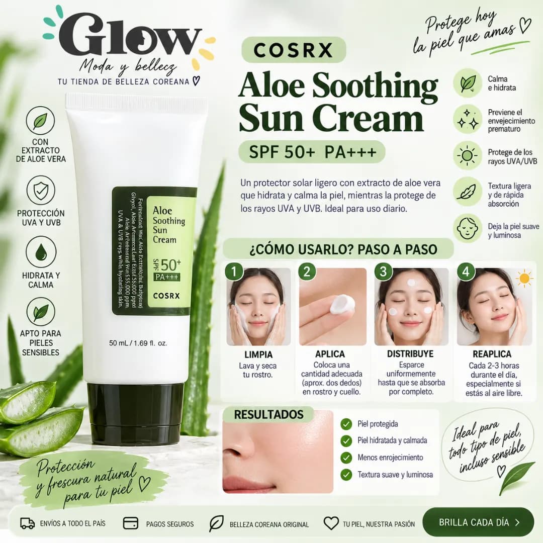 Cosrx - Aloe Soothing Sun Cream - Imagen 2