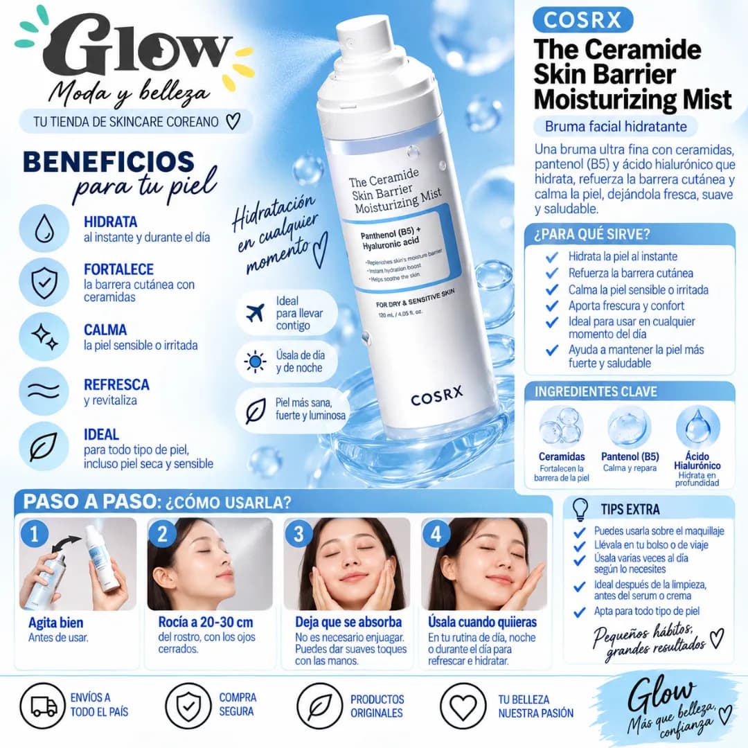 Cosrx - The Ceramide Skin Barrier Moisturizing Mist - Imagen 2