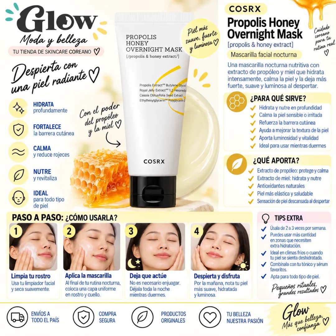 Cosrx - Full Fit Propolis Honey Overnight Mask - Imagen 2