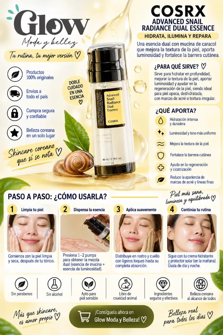 Cosrx - Advanced Snail Radiance Dual Essence - Imagen 2