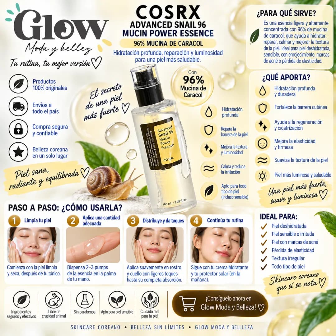 Cosrx - Advanced Snail 96 Mucin Power Essence - Imagen 2