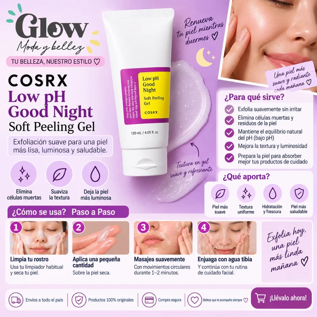 Cosrx - Gel Exfoliante Low pH Good Night Soft Peeling Gel - Imagen 2