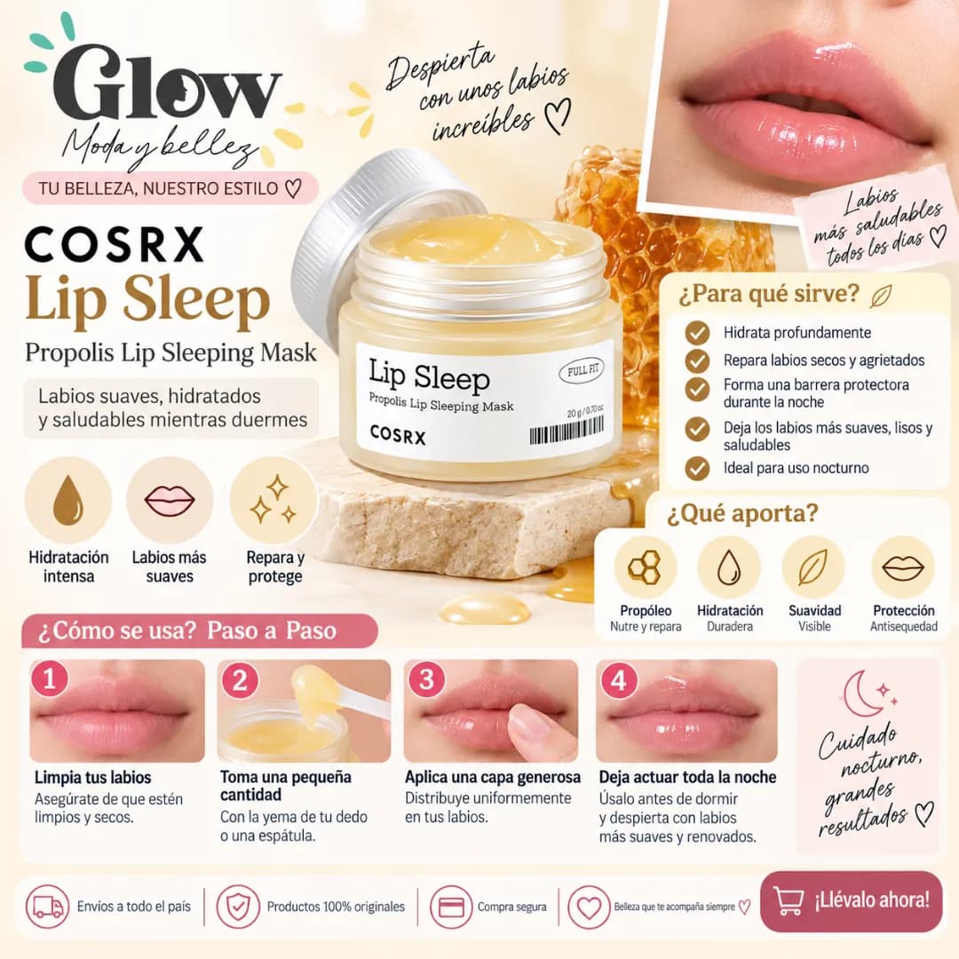 Cosrx - Full Fit Propolis Lip Sleeping Mask - Imagen 2