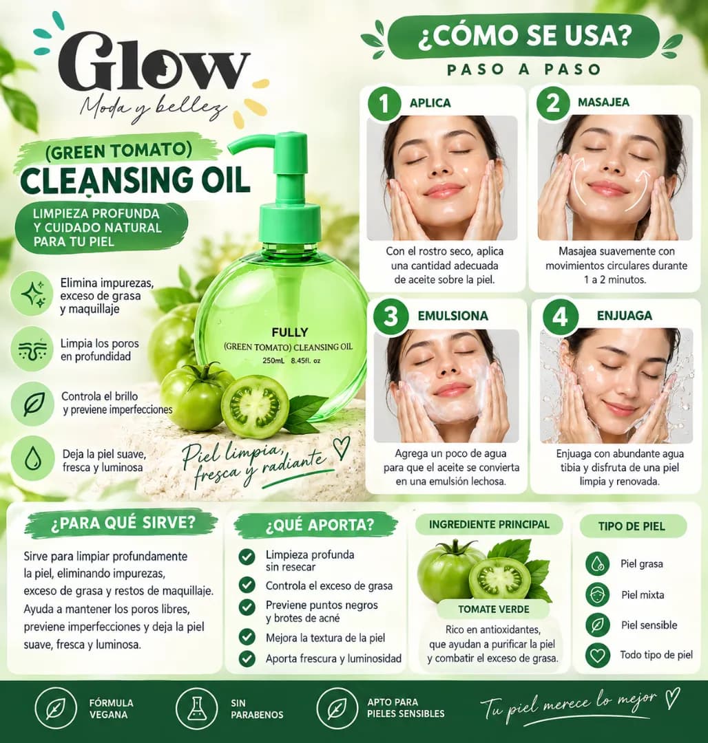 Fully - Green Tomato Cleansing Oil - Imagen 2