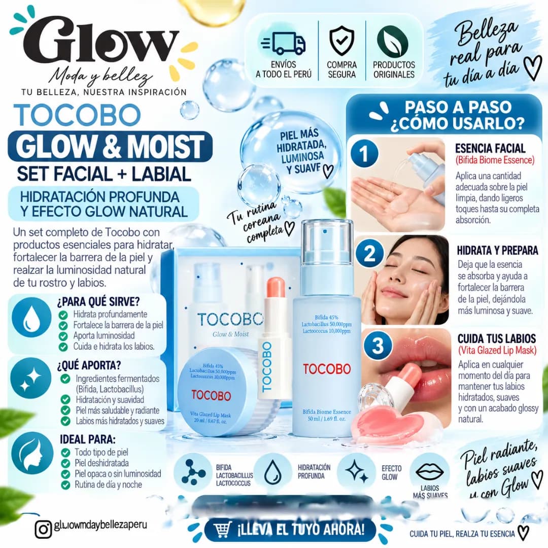 TOCOBO - Set Glow & Moist Trio - Imagen 2