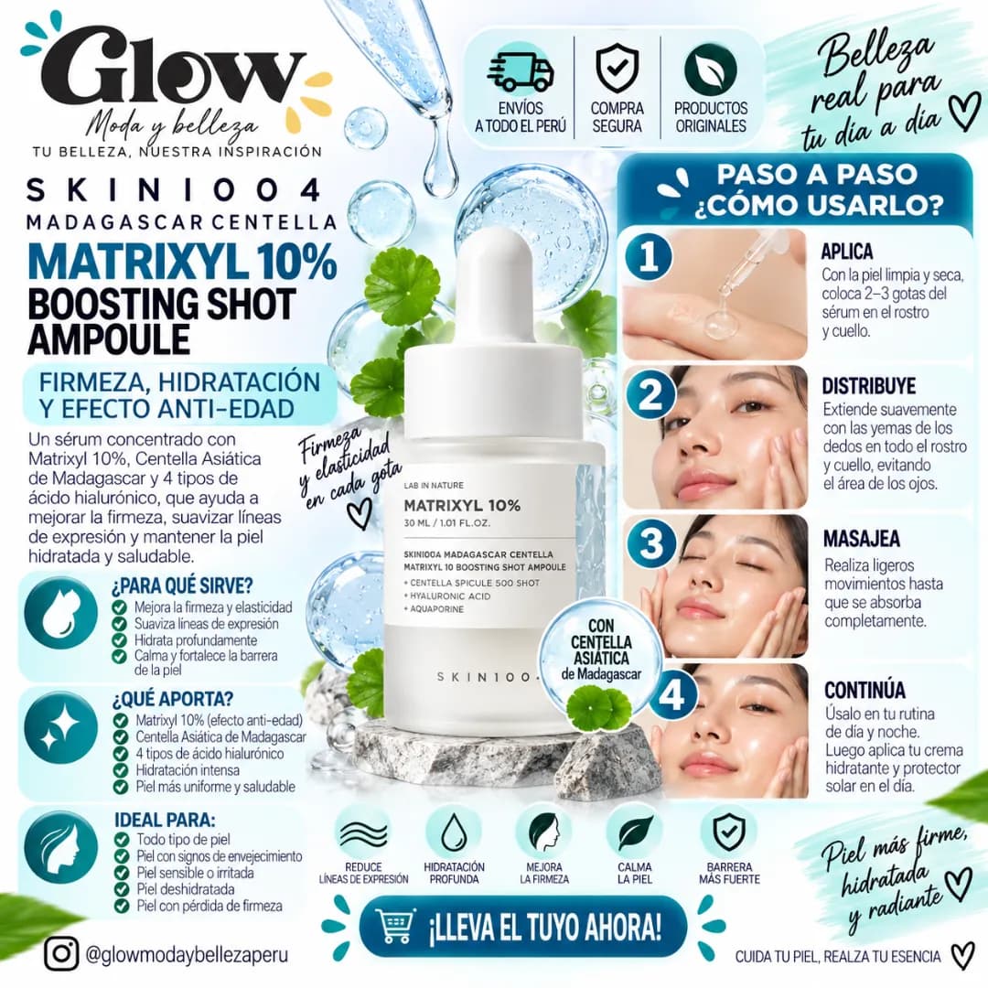 Skin1004 - Madagascar Centella Niacinamide Matrixyl 10 Boosting Shot Ampoule - Imagen 2