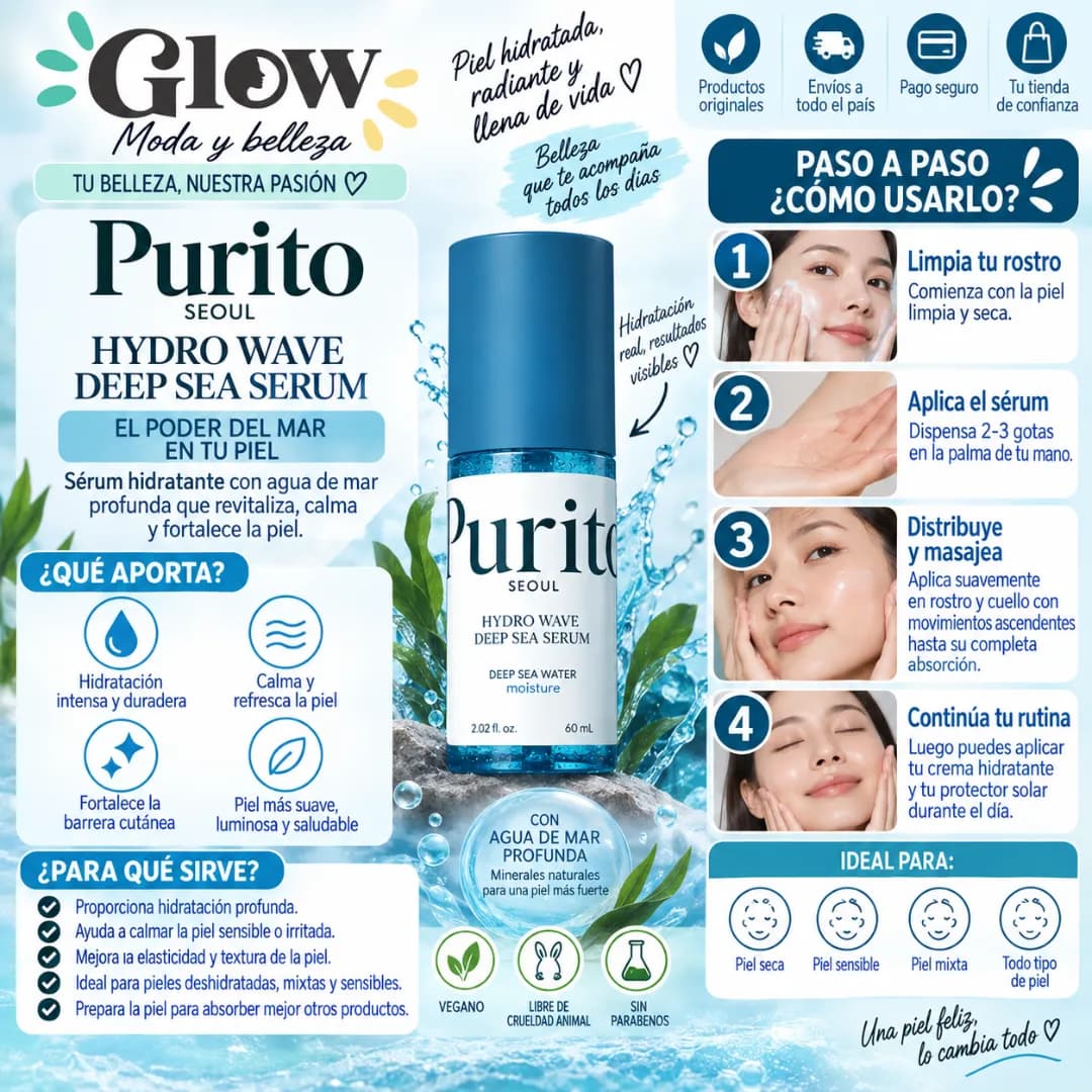 Purito SEOUL - Hydro Wave Deep Sea Serum-60ML - Imagen 2