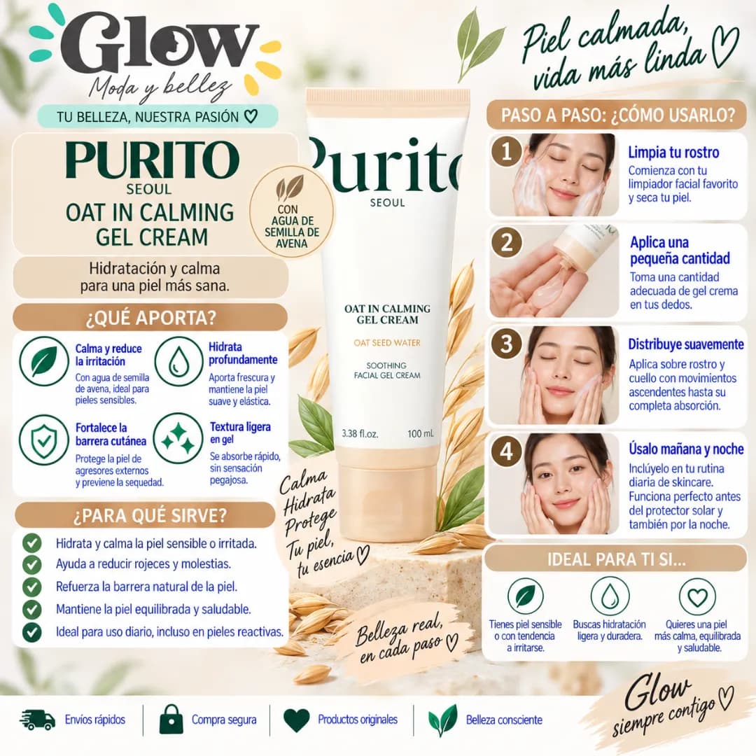 Purito SEOUL - Oat-In Calming Gel Cream - Imagen 2