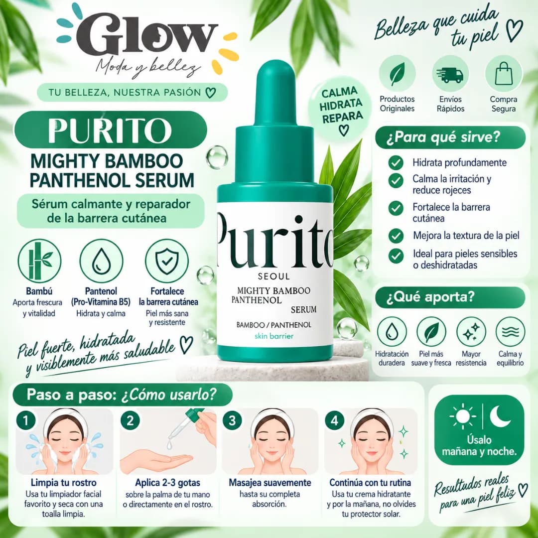 Purito SEOUL - Mighty Bamboo Panthenol Serum - Imagen 2