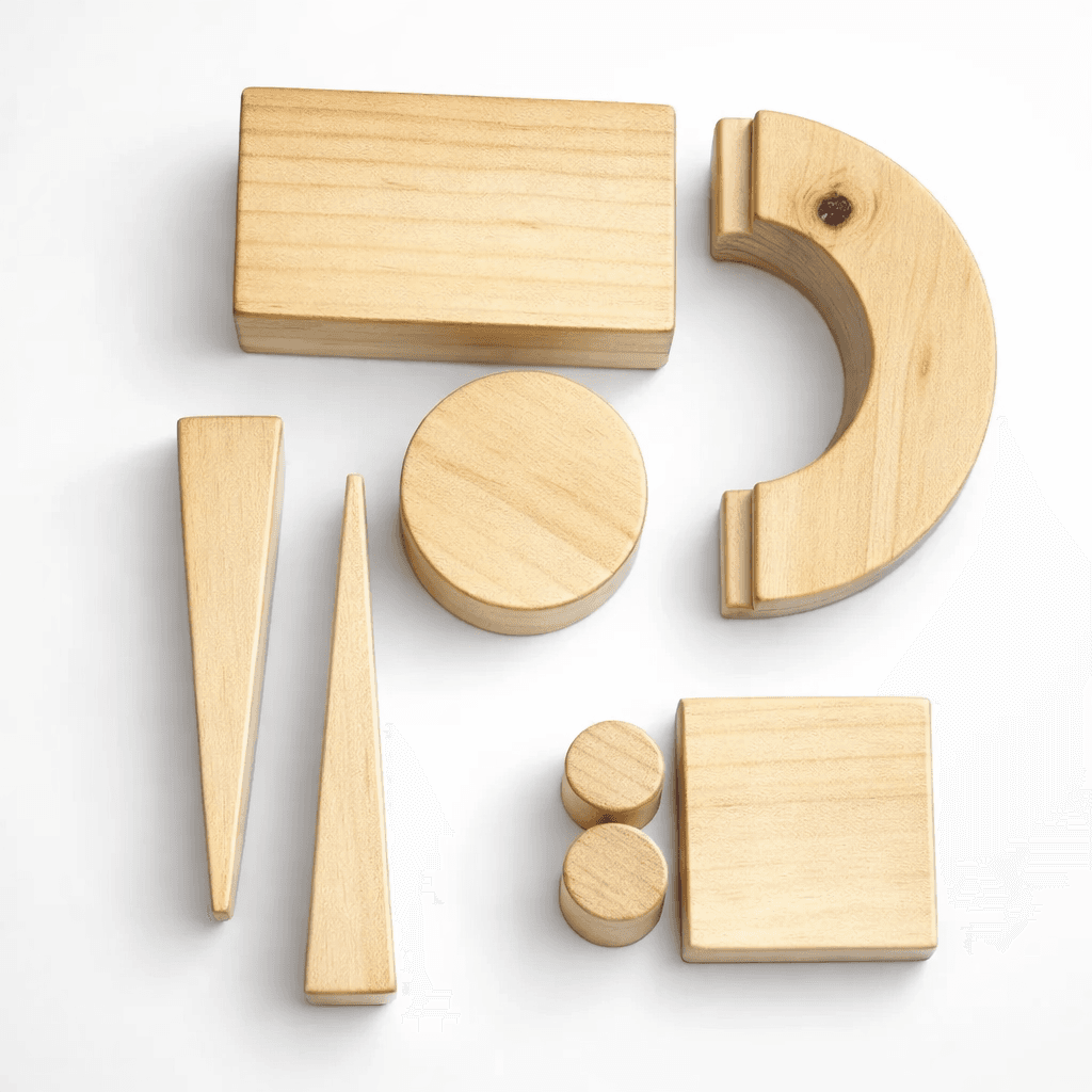 Bloques de Madera Natural Montessori para Niños - Imagen 1