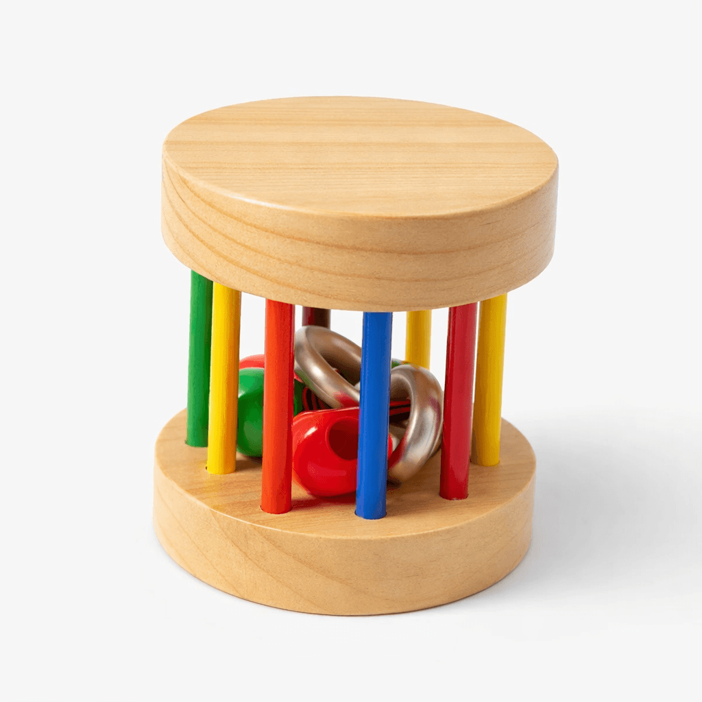 Sonajero Rodari de Madera: ¡Diversión y Desarrollo para tu Bebé! - Imagen 1