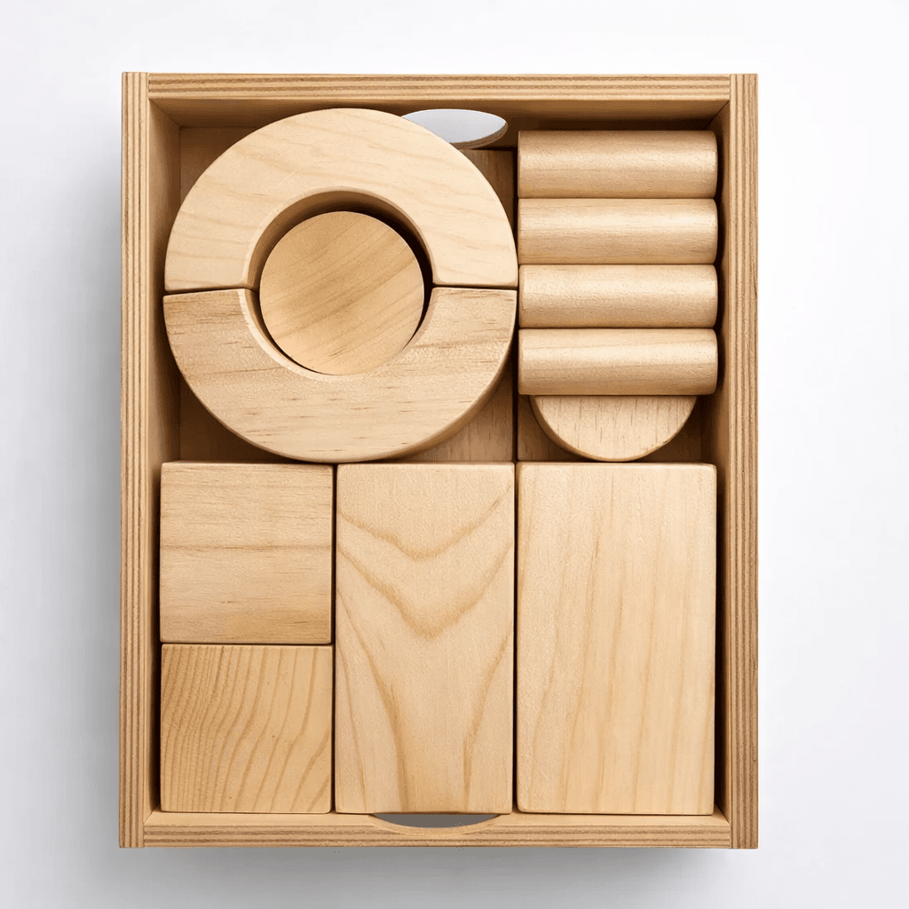 Set de Bloques de Madera 40 Piezas para Armar y Crear - Imagen 1