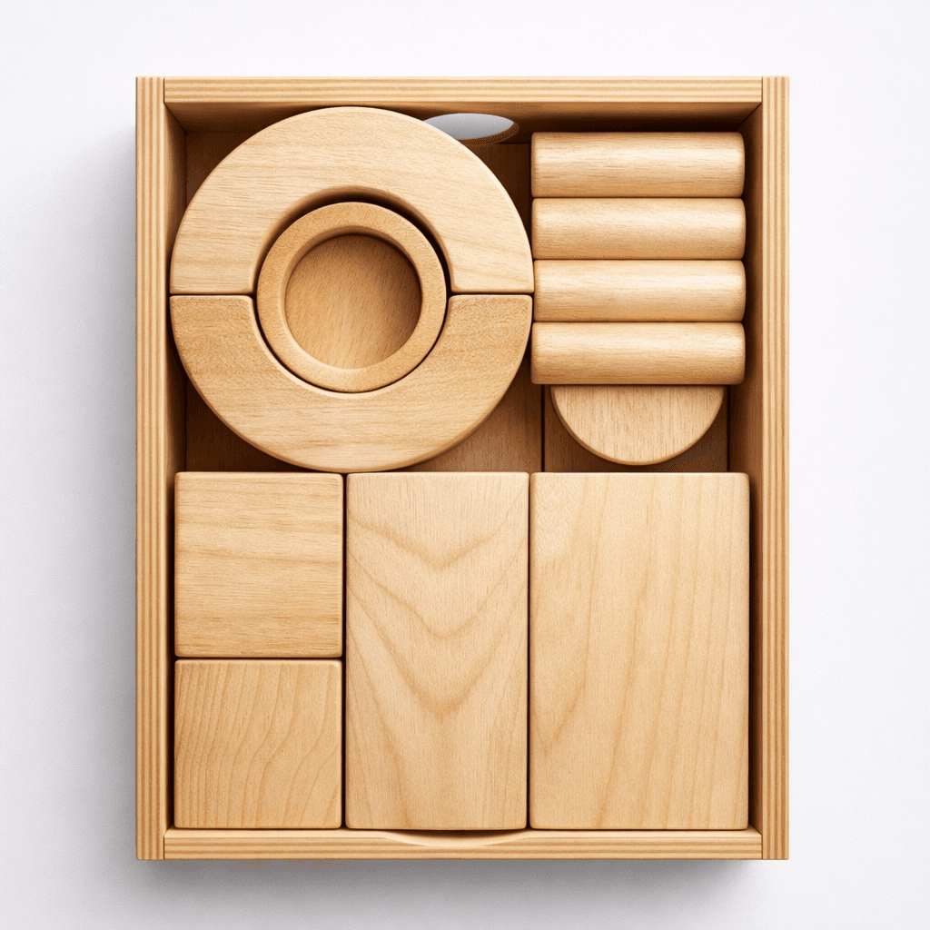 Set de Bloques de Madera 40 Piezas para Armar y Crear - Imagen 1