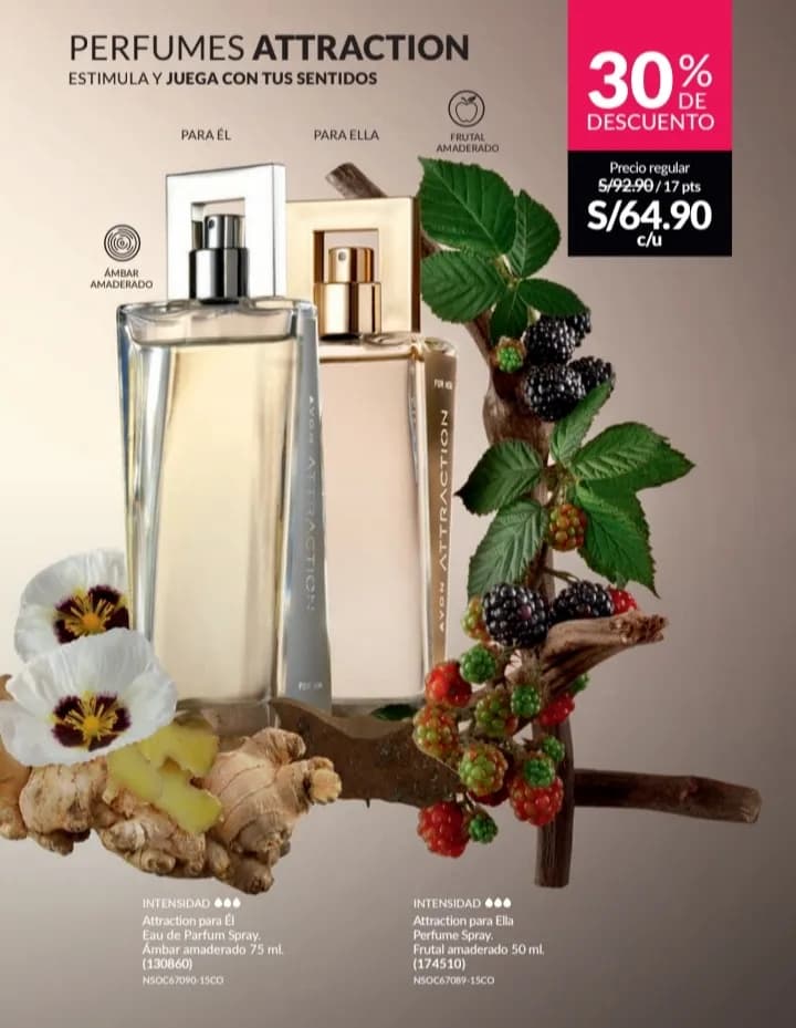 Perfumes Avon Attraction para Él y Ella - ¡Siente la conexión! - Imagen 1
